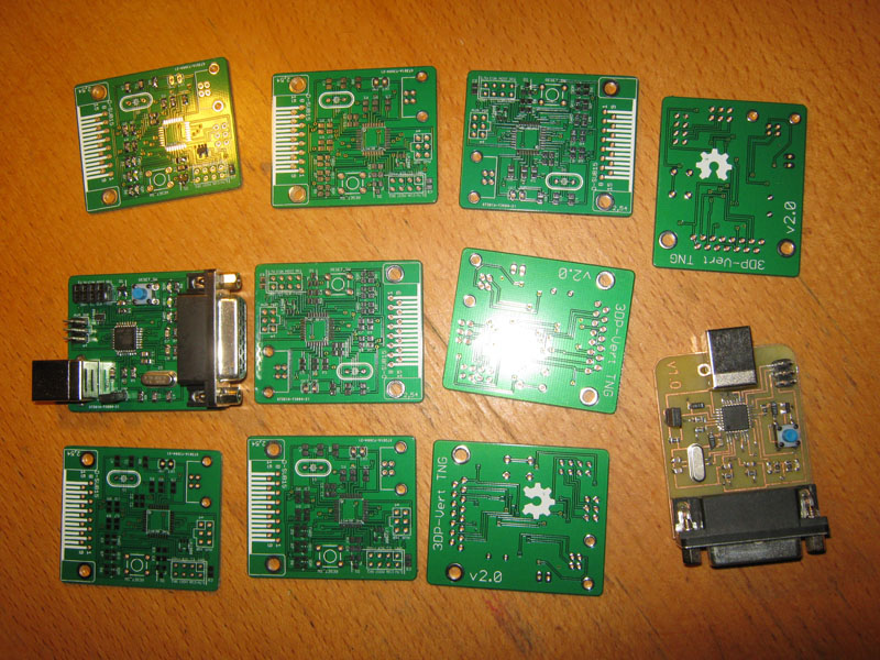 All the fab PCBs and my prototype